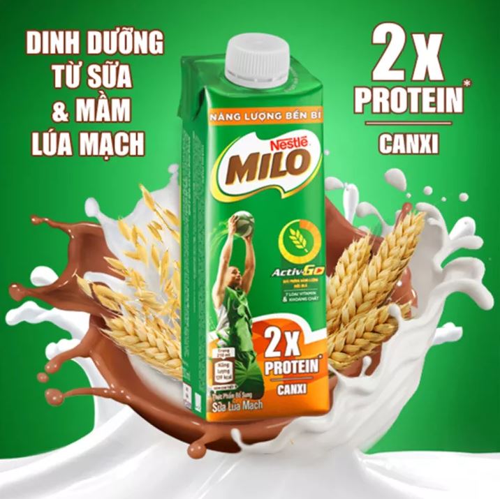 Thùng 24 hộp sữa Milo teen sữa lúa mạch ngũ cốc