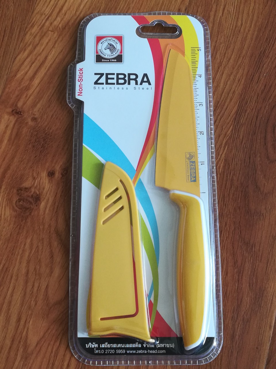 Dao Gọt Quả Inox Zebra Thái Lan Chống Dính 8.5cm 12cm Có Nắp Đậy ZE100501 ZE100503