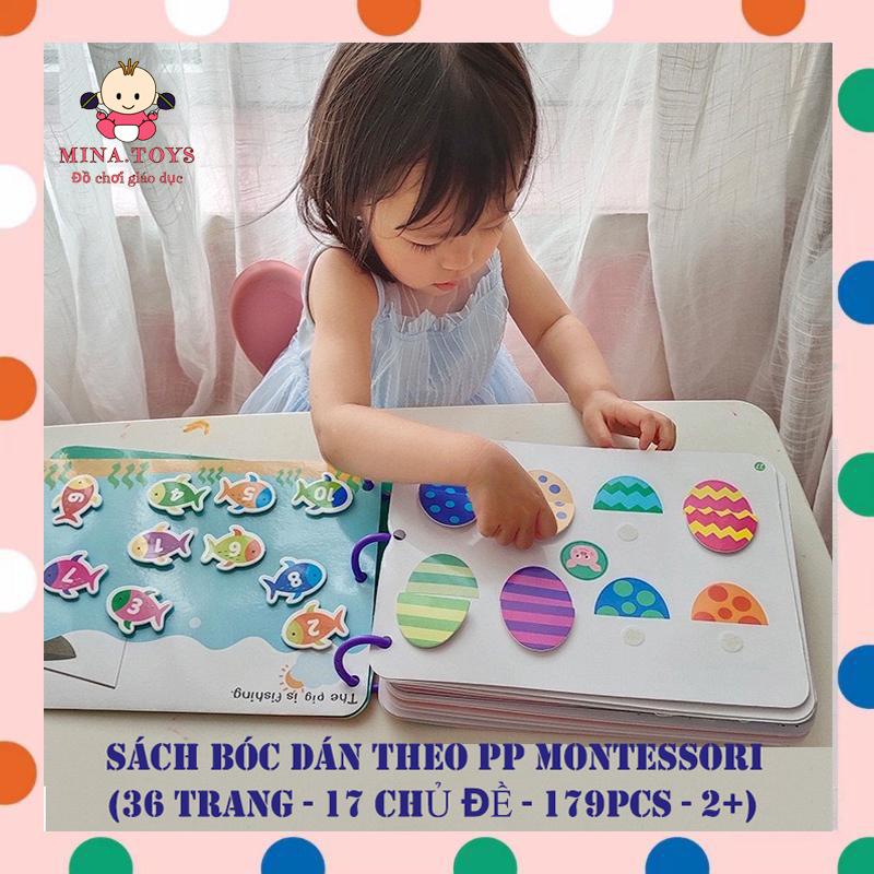 HỌC LIỆU BÓC DÁN THEO PHƯƠNG PHÁP MONTESSORI (Cho bé 2-8 tuổi)