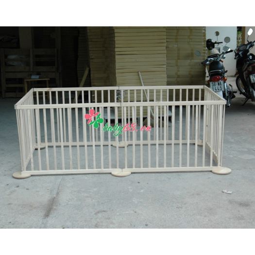 ⊕♛❁ Quây cũi gỗ 5D 6 cánh cho bé