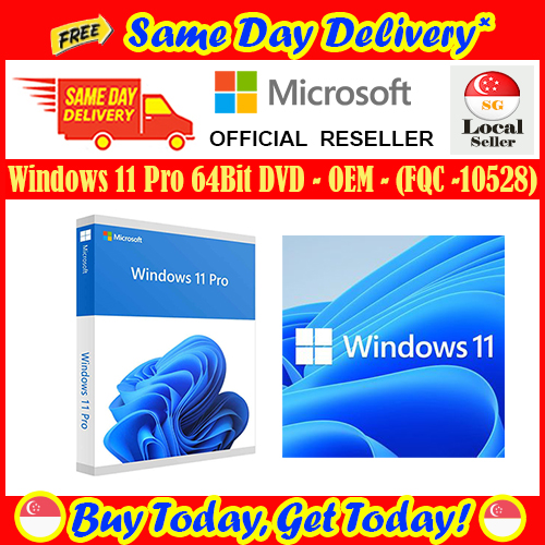 Microsoft Windows 11 Pro 64-bit, DVD - OEM