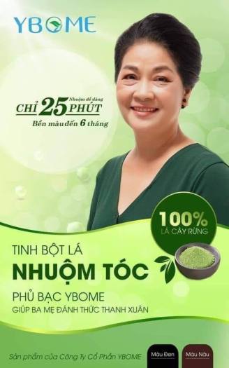 Tinh bột lá cây rừng nhuộm tóc bạc YBOME.