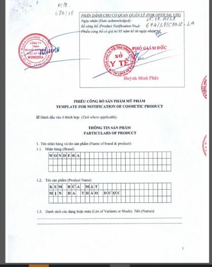 sữa rửa mịn da thảo dược Bạc Hà Wondera 100g. Hỗ trợ trị da mụn thâm 100% thiên nhiên