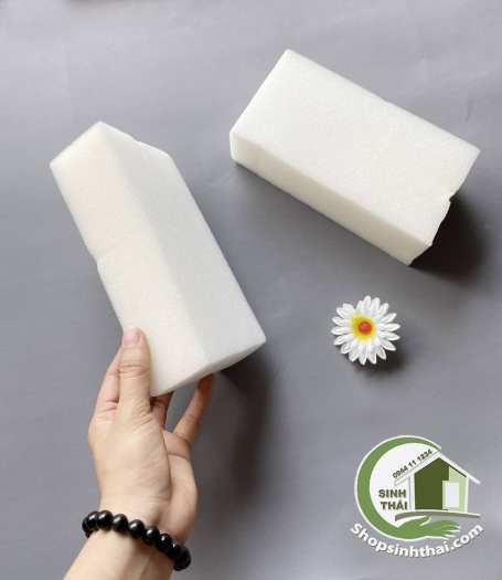 Mút xốp bọt biển lau chùi bảng lau chùi cửa kính đồ đạc mút rửa xe - cục lớn 20cm x 10cm