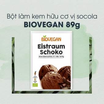 Bột Làm Kem Tươi Hữu Cơ Biovegan vị socola 89g
