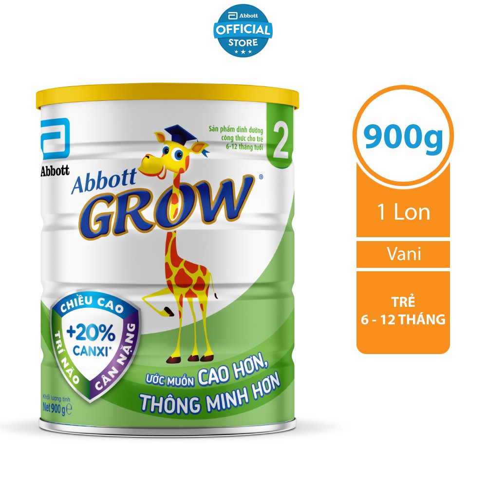 Sữa bột Abbott Grow 2 900g, sản phẩm tốt, chất lượng cao, cam kết như hình, độ bền cao, xin vui lòng inbox shop để được tư vấn thêm về thông tin