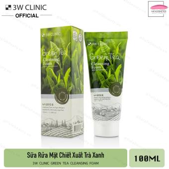 Sữa Rửa Mặt Chiết Xuất Trà Xanh 3W Clinic Green Tea Foam Cleansing 100ml