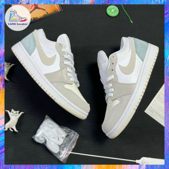 Giày JD1 Paris chuẩn 11 sneaker thể thao nam nữ màu xám cổ thấp