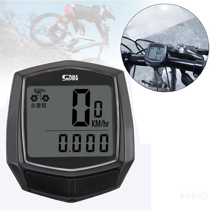 Đồng hồ đo tốc độ xe đạp màn hình Lcd chống nước Sunding