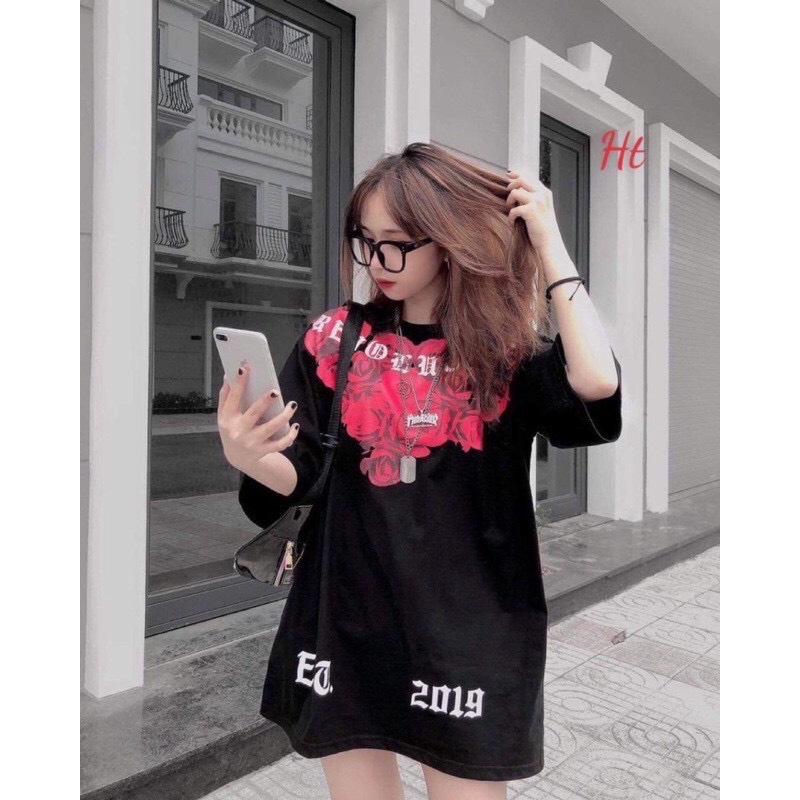 Siêu phẩm áo phông hoa hồng to ht12