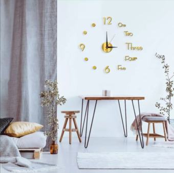 Đồng hồ dán tường 3D sang trọng. Phù hợp mọi không gian nội thất. Kích thước: 40 x 40cm. Mặt sau có sẵn keo, dán dễ dàng (QM-275)