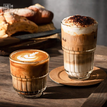 Bộ 6 ly thủy tinh 2 tầng kía đáy Hongli cao cấp, cốc thủy tinh chịu nhiệt uống cafe,soda,nước ép, latte dung tích 170ml 240ml 350ml