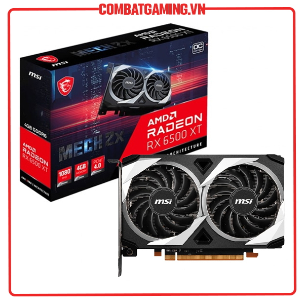 Vga msi radeon rx 6500 xt mech 2x 4gb oc