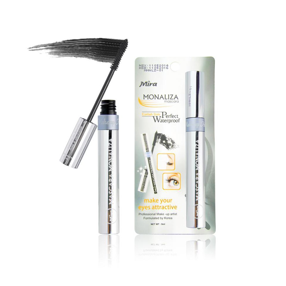 Mascara Không Trôi Cong Mi Hàn Quốc Mira Monaliza 9ml