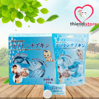 Khăn giấy nén Nikkori dạng viên tiện lợi 50 viên/100 viên