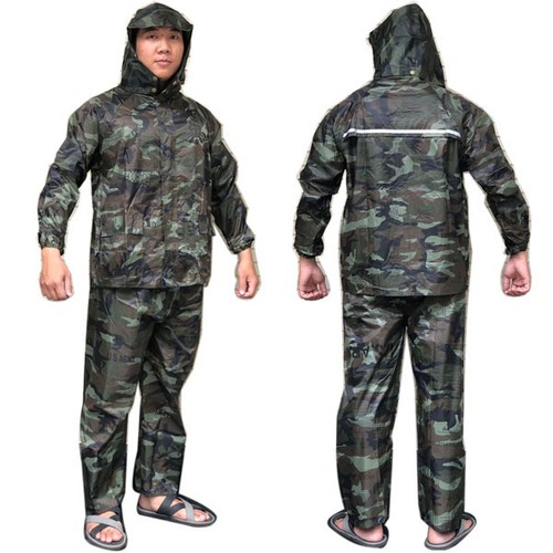 Bộ áo mưa rằn ri vải dù cao cấp chống thấm rộng rãi đủ cỡ size