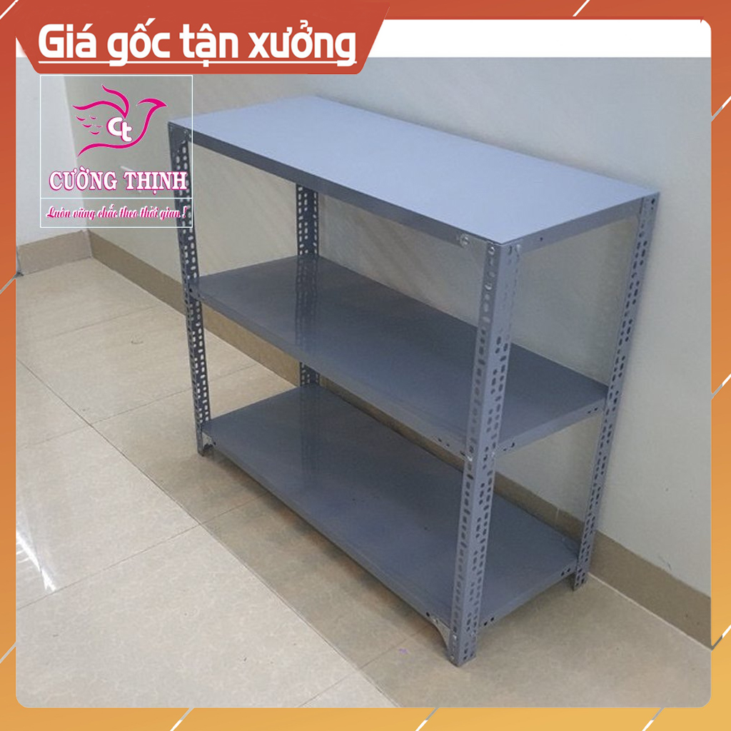 Kệ sắt đa năng 3 tầng, cao 1m x dài 1m x rộng 50cm, kệ sắt v lỗ trưng bày