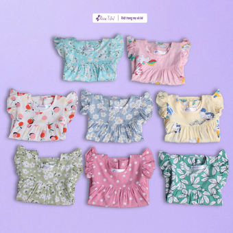 Đồ bộ mặc nhà vải tole lanh thoáng mát nhiều mẫu mã và họa tiết xinh xắn (màu ngẫu nhiên)