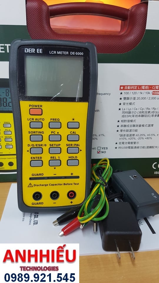 Thiết bị đo điện trở, tụ điện, cuộn cảm lcr deree de-5000