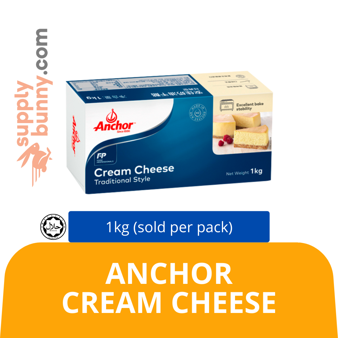 Anchor Cream Cheese 1kg (sold per pack) Le Cakery
