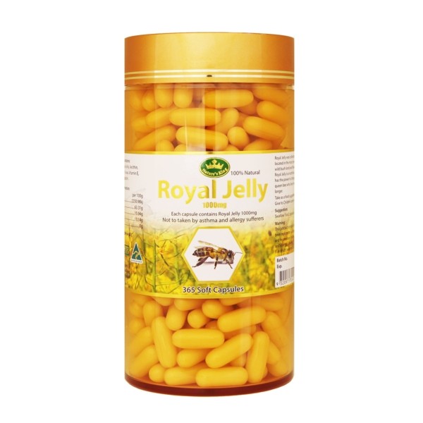 เกี่ยวกับสินค้า [มี อย.] Nature's King Royal Jelly เนเจอร์ส คิง นมผึ้งรอยัลเจลลี่ 1000 มิลลิกรัม [WeMall]