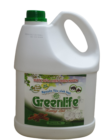 Nước rửa chén Greenlife hương quế 4L
