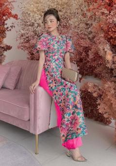 Bộ áo dài cao cấp nguyên bộ áo dài kèm quần may sẵn nhiều size có big size