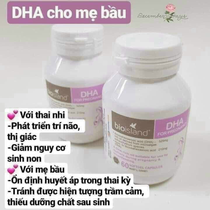Bio island dha cho bà bầu 60 viên,