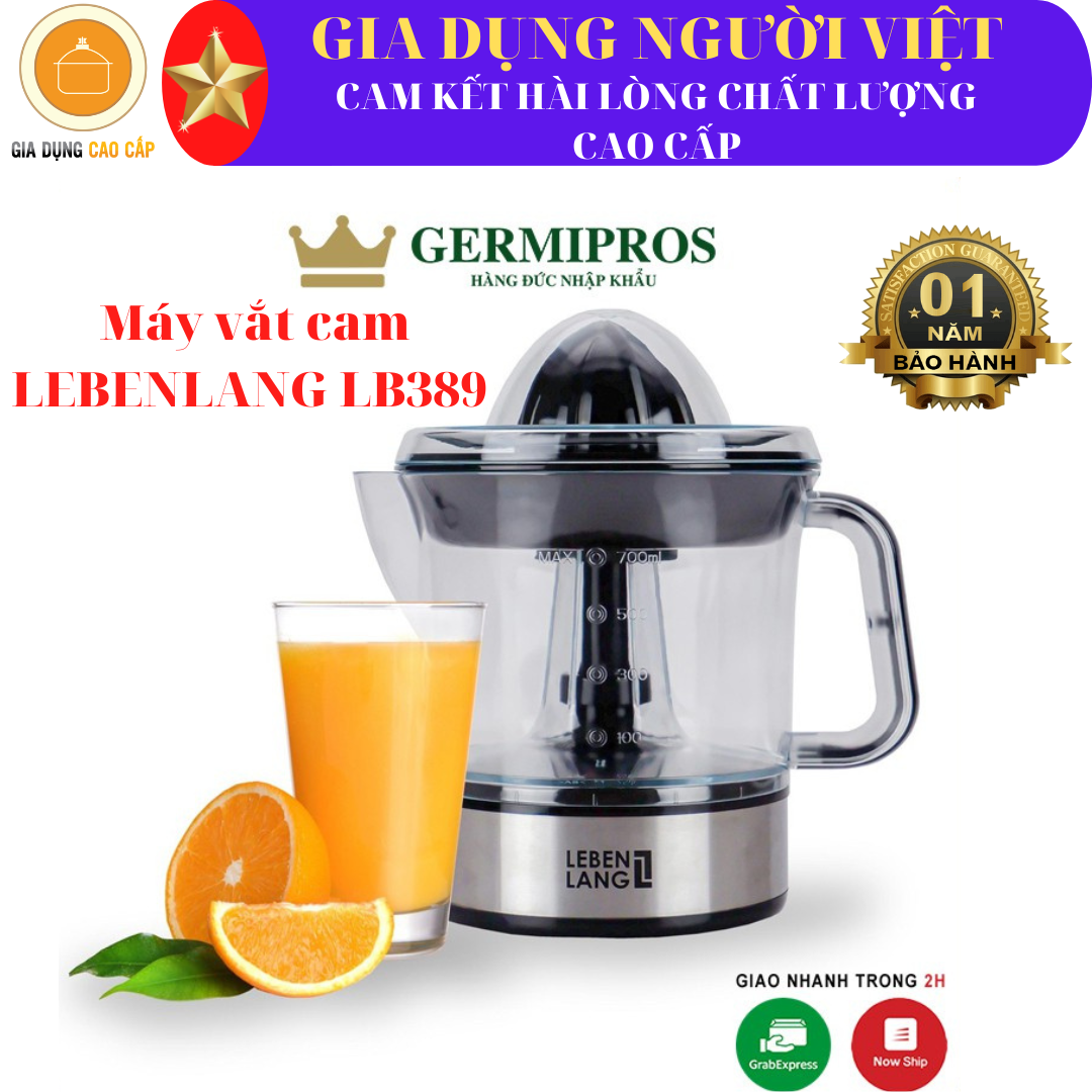 Máy vắt cam LEBENLANG LB389 700ml Thương Hiệu Đức - được sản xuất trên dây chuyền công nghệ hiên đại hàng đầu thế giới ,hàng cao cấp được người tiêu dùng việt tin dùng, ( BẢO HÀNH 12 THÁNG )