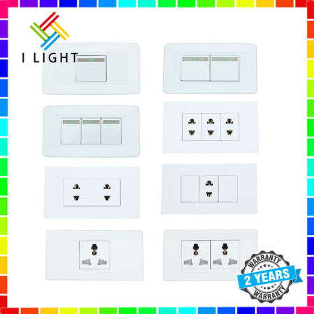 Wide series universal outlet Wall socket 1gang 2gang 3gang outlet 1way 3way switch with Led