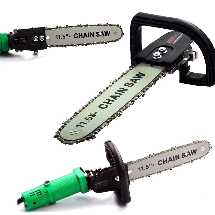 Xích cưa máy cầm tay, lam xích gắn máy mài - Bộ cưa xích lắp máy mài, lam máy cưa xích - Dùng cưa cây, cắt gỗ, cắt cành - Có bình tra dầu tự động - HẢI MY STORE