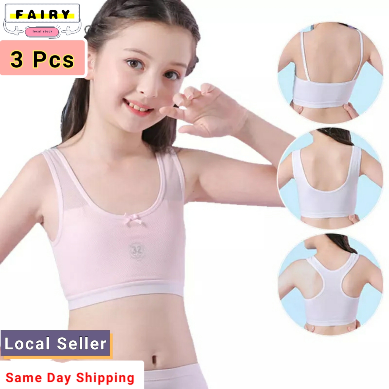 Buy YouGotPlanB Inner Padded Camisoles for Girls, Multicolour Colors, Regular Fit, Cotton Blend, Soft & Stretchy, Beginners/Teenager Camisole  for Puberty, 8-14 Years