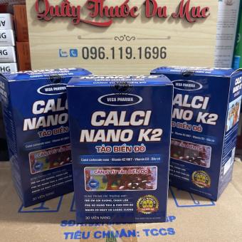 Viên uống calci nano K2 Tảo biển đỏ bổ sung canxi chống còi xương loãng xương (lọ 30v)
