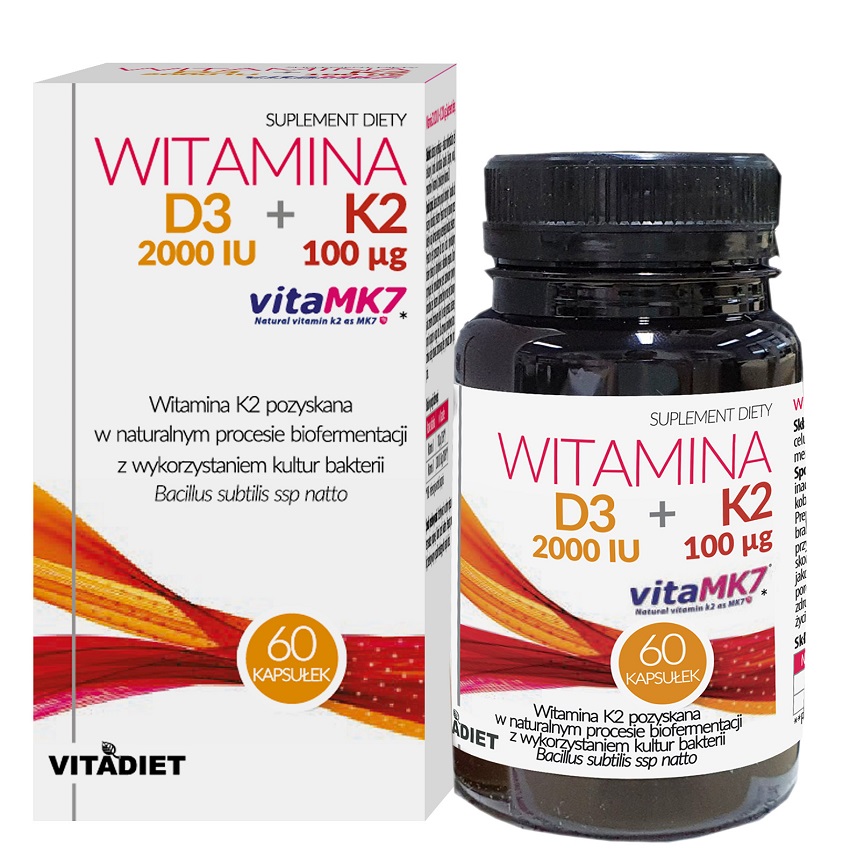 Vitamin D3+K2 MK7 dành cho người lớn giúp bổ sung vitamin D3, vitamin K2