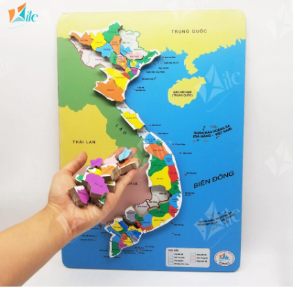 Ghép hình bản đồ Việt Nam có nam châm - Vietnam wooden map