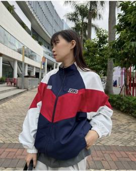 Áo khoác dù Nam Nữ Unisex phối màu thể thao logo in 7.ZIA cổ trụ 2 lớp xịn sò 777khoac1209