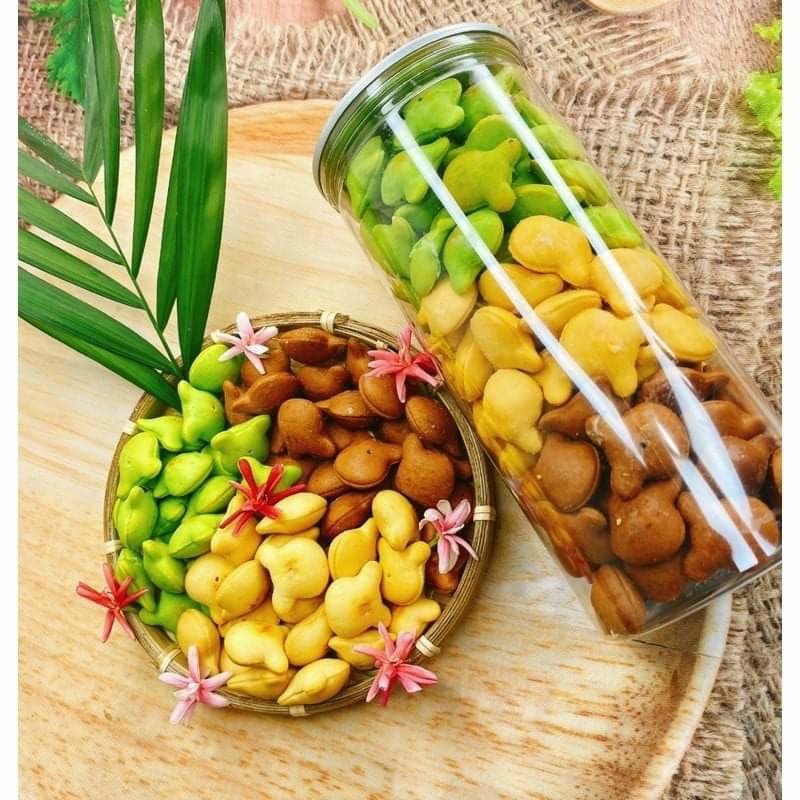 1Kg Bánh Gấu Nhân Kem Sữa- Chùm Ngây - Chocola - Liên Hưng - Thơm Ngon - Ăn vặt