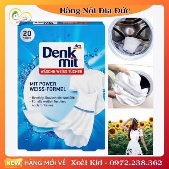 Giấy tẩy trắng quần áo Denkmit hộp 20 tơ`