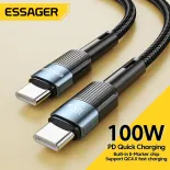Essager 100W/60W loại USB C để USB C Cáp USB-C PD sạc nhanh sạc cuộn dây cho iphone16 15 MacBook Samsung Huawei XIAOMI VIVO Type-C USBC Cáp