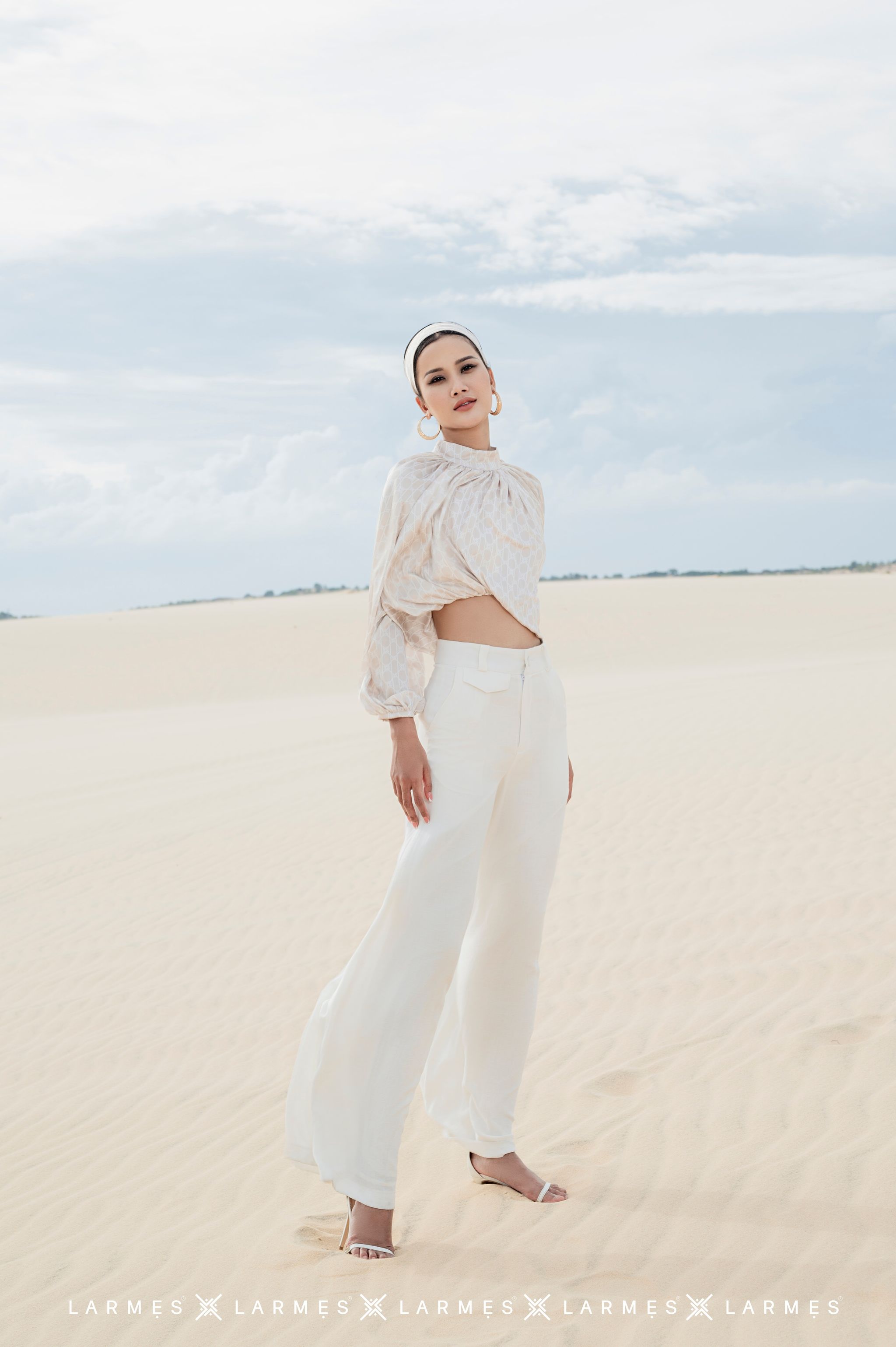 Larmes - dalia cropped top & dalia flared legs pants