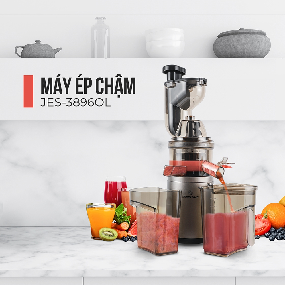 Mua máy ép trái cây giá rẻ tiết kiệm, ép nhanh - máy ép trái cây smartcook jes-3896 - ép hiệu quả, hoạt động êm ái với công suất 180w, lưu giữ nhiều vitamin, dưỡng chất trong rau củ quả nhờ công nghệ ép chậm hiện đại..