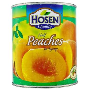 Đào ngâm Hosen lon 825gr - đào lon, đào hosen, pha trà, trà đào, đào miếng - Gia Store