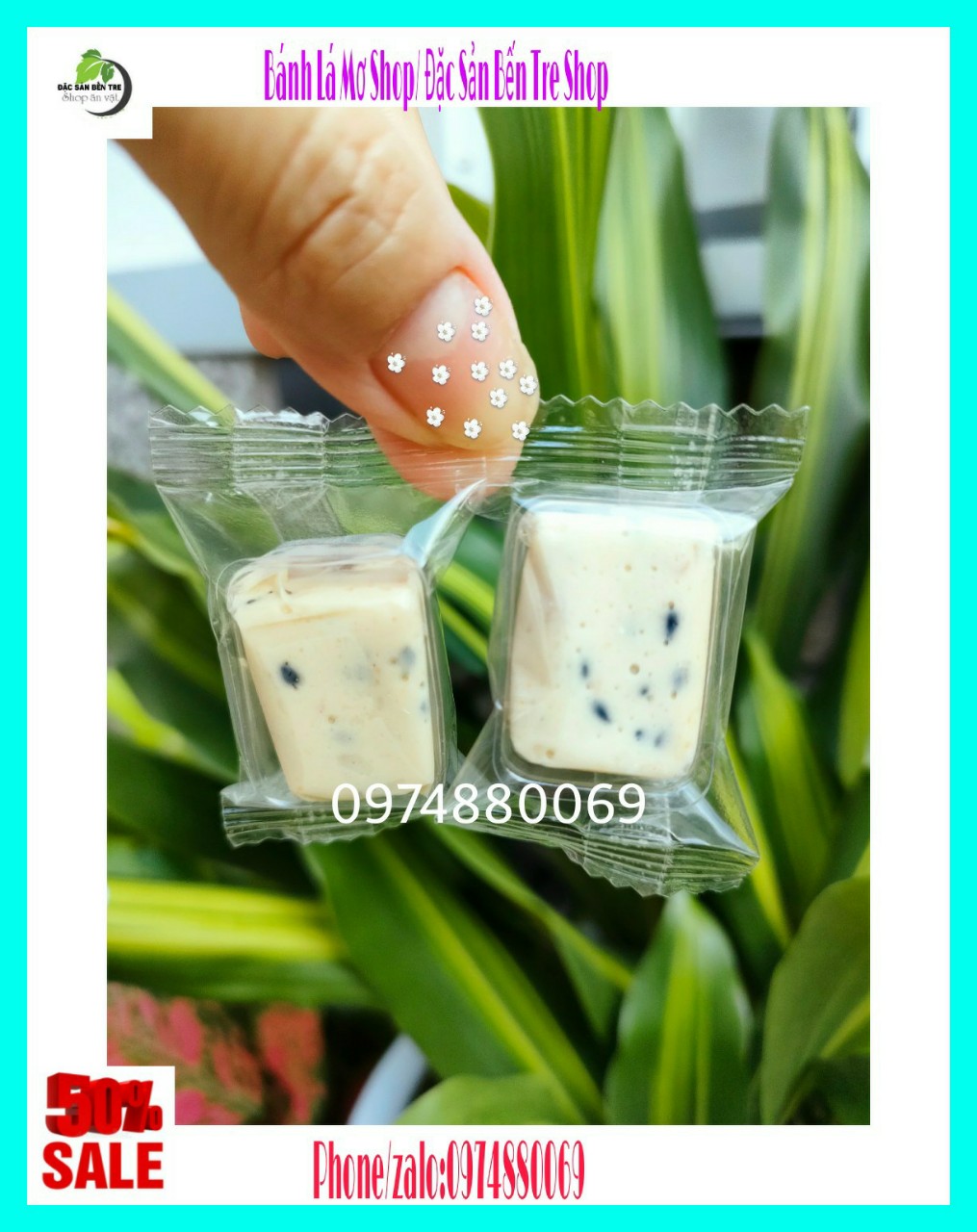 1kg Kẹo dừa sáp mè đen Bến Tre
