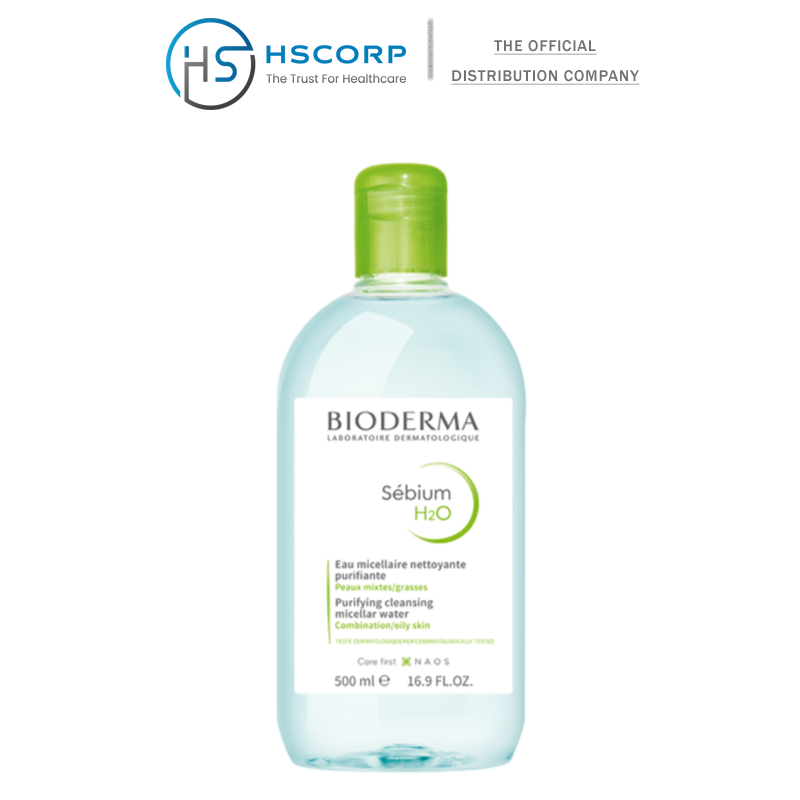 Nước tẩy trang dành cho da dầu mụn bioderma sebium h2o micellar 500ml