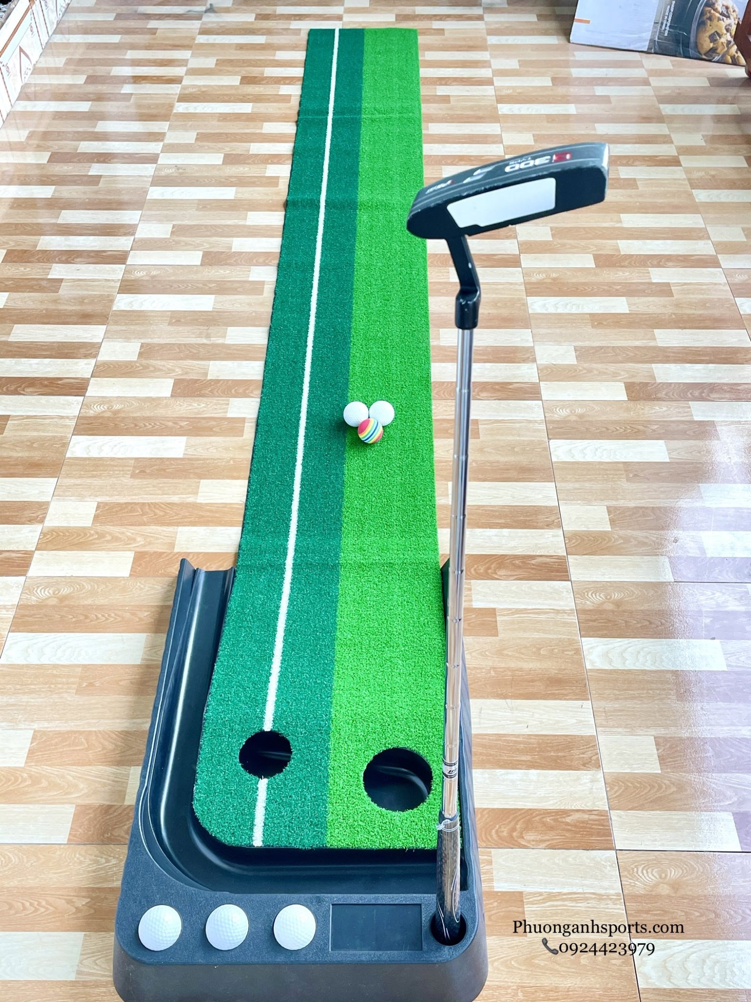 Thảm golf trong nhà tại tphcm và hà nội, thảm tập golf putting trainer size 3mx30cm-pgm.