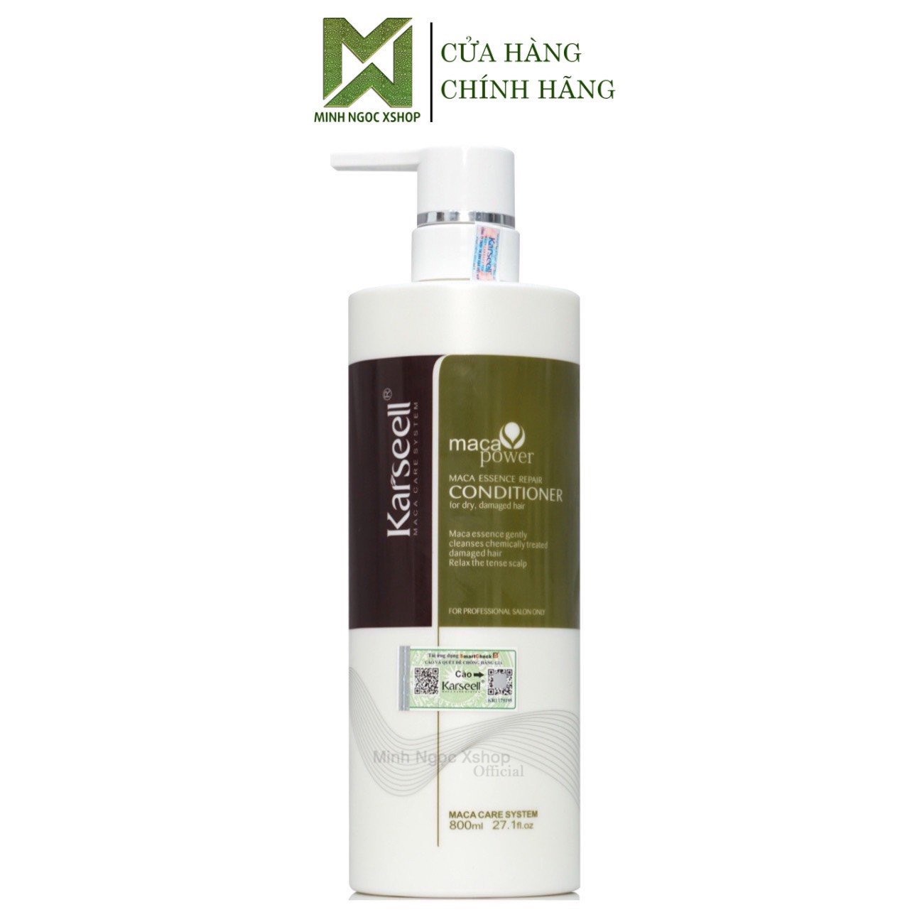 Dầu xả Karseell, dầu xả phục hồi siêu mượt chuẩn salon Karseell Maca 800ml