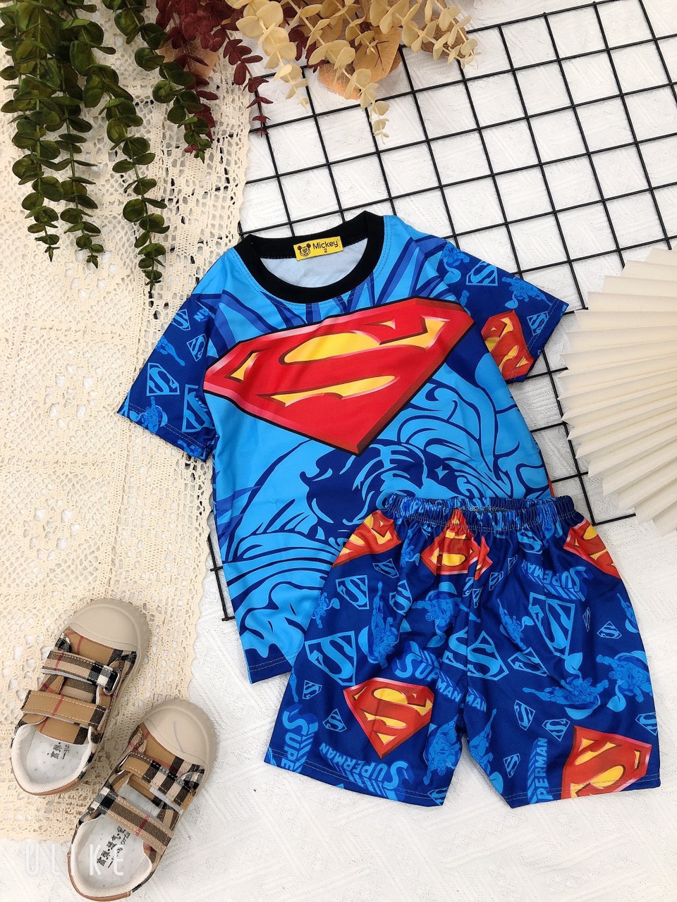 Bộ cotton thun lạnh in 3D cho bé từ 8-20kg
