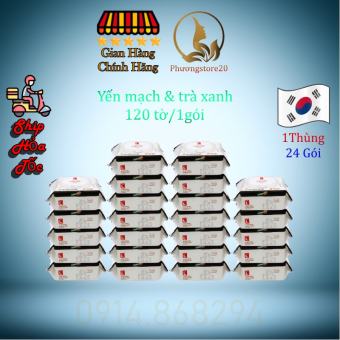 Khăn Ướt Gia Đình Choice L LOTTE, Hương Yến Mạch và Trà Xanh, 1 Thùng/24 Gói