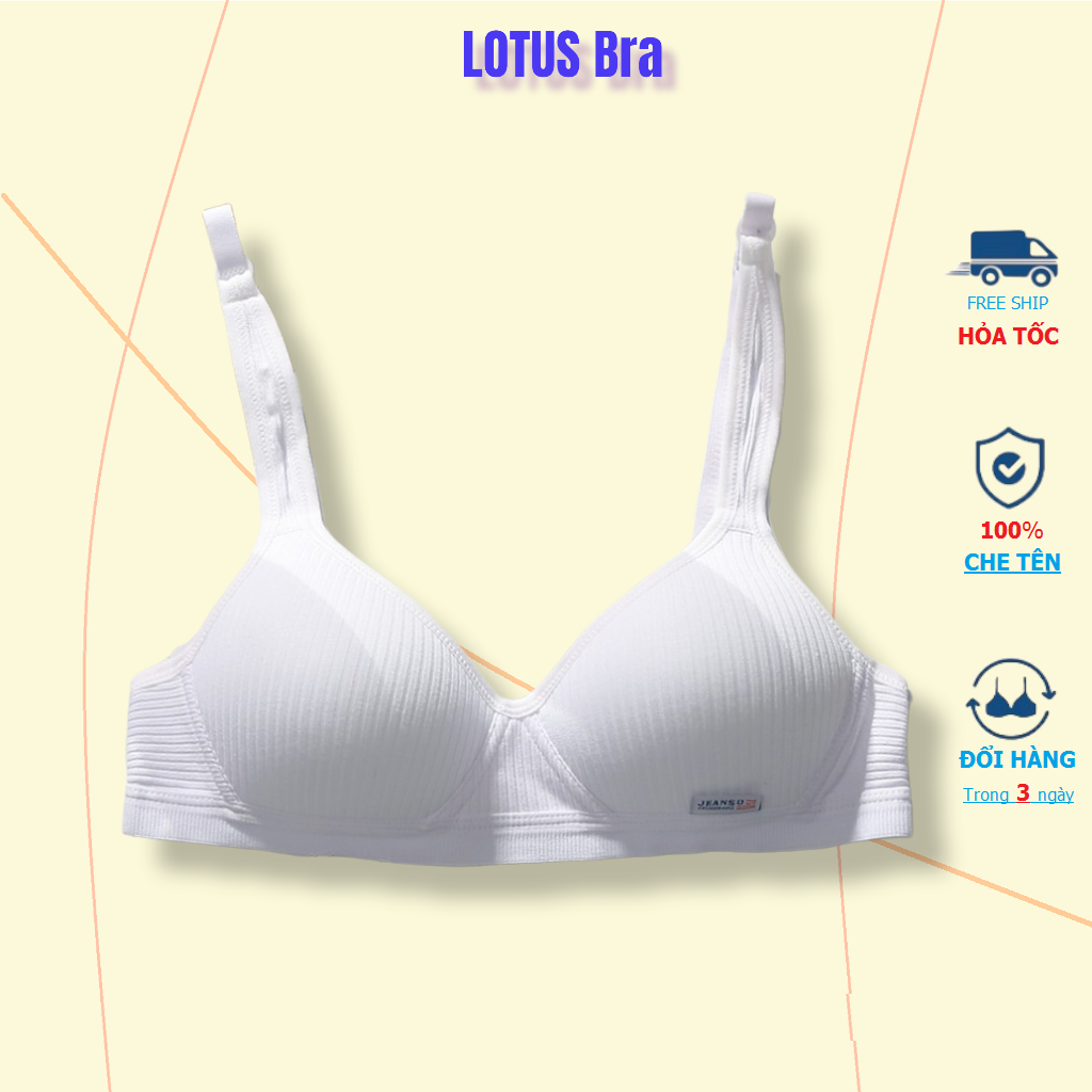 Áo Bralette Áo bra Pastel áo lót ngực nữ sinh không gọng mút mỏng chất cotton cài sau