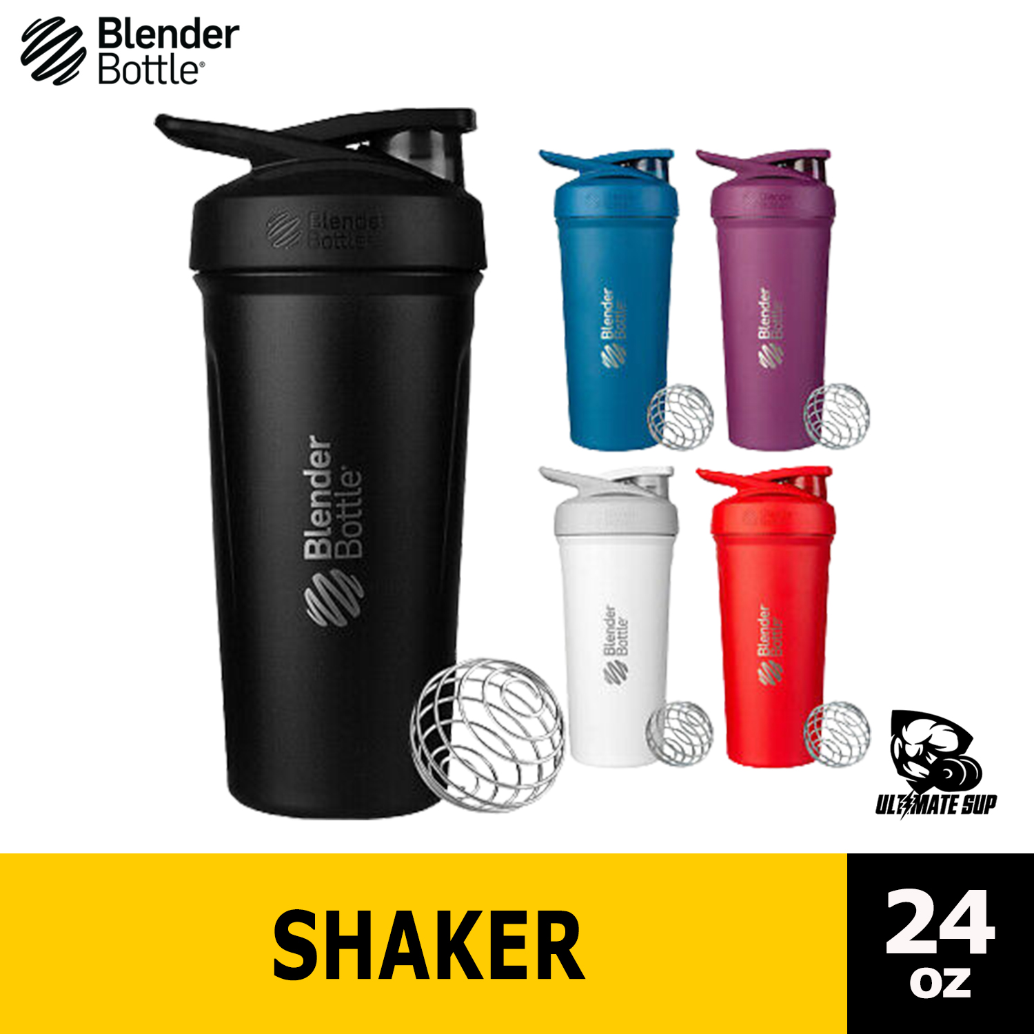 shaker bottle with strainer